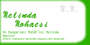 melinda mohacsi business card